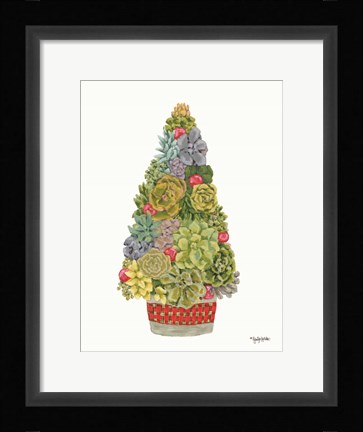 Framed Santa's Succulents Print