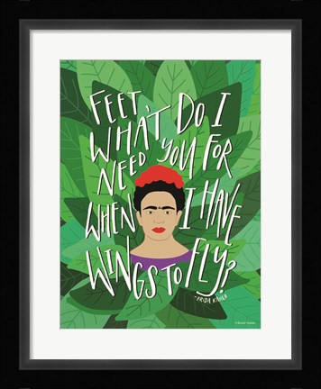 Framed Frida - Wings to Fly Print