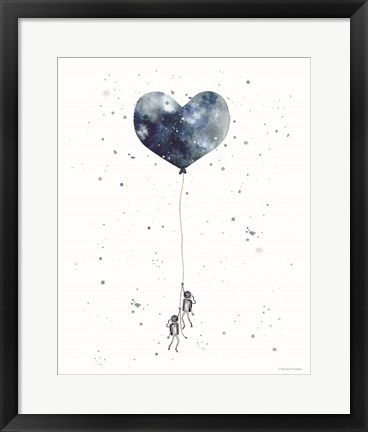 Framed Heart on Balloon Print