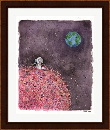 Framed Sitting on a Flower Moon Print