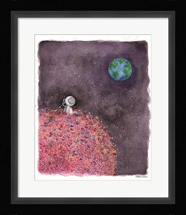Framed Sitting on a Flower Moon Print