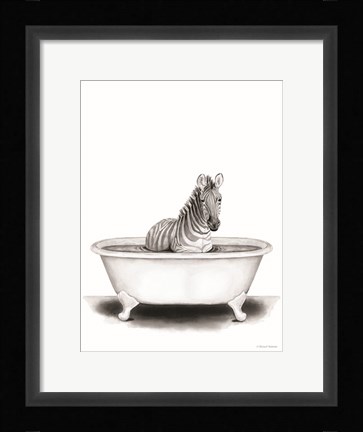 Framed Zebra in Tub Print
