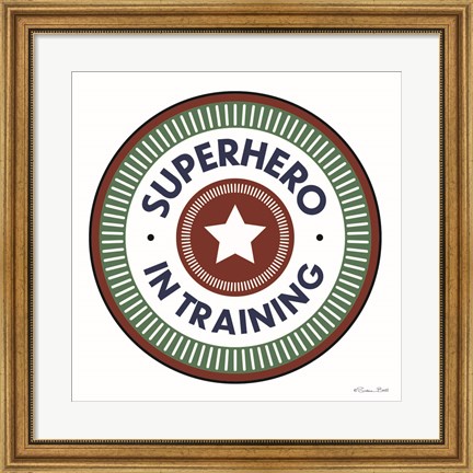 Framed Superhero in Training Print