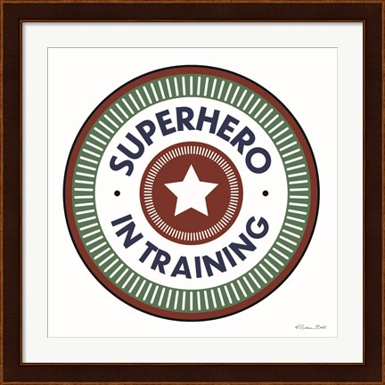 Framed Superhero in Training Print