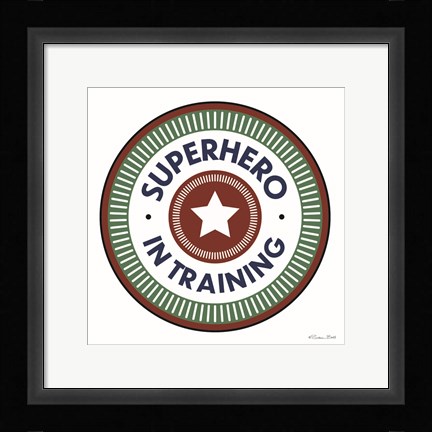 Framed Superhero in Training Print