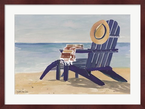 Framed Beach Chairs 2 Print