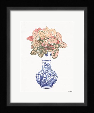 Framed Blue and White Vase 4 Print