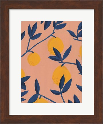 Framed Sunlit Grove I Print