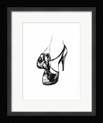 Framed Black Heels I Print