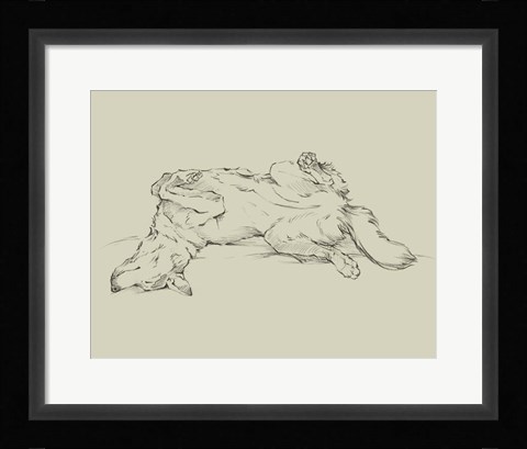 Framed Dog Tired IV Print