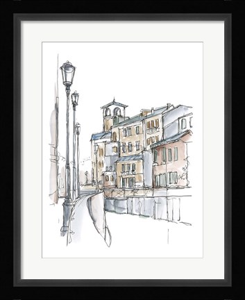 Framed Watercolor Travel Sketchbook II Print