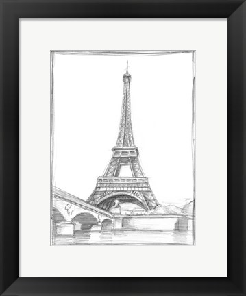 Framed Eiffel Tower from the Seine Print