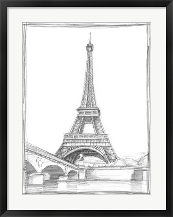 Framed Eiffel Tower from the Seine Print