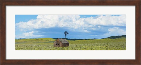 Framed Farmscape Panorama I Print