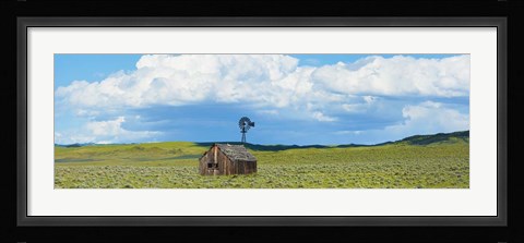 Framed Farmscape Panorama I Print