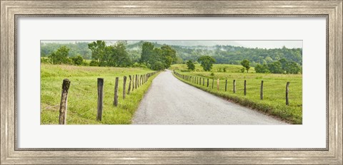 Framed Country Road Panorama I Print