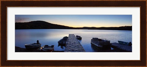 Framed Lakescape Panorama I Print