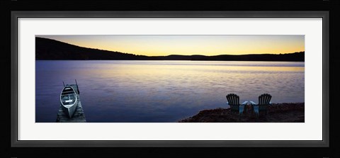 Framed Lakescape Panorama II Print