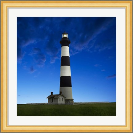 Framed Lighthouse at Night III Print
