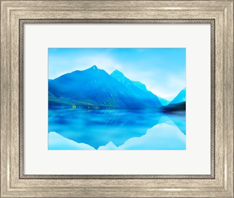 Framed Mountainscape Photograph III Print