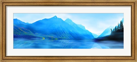 Framed Mountainscape Panorama II Print