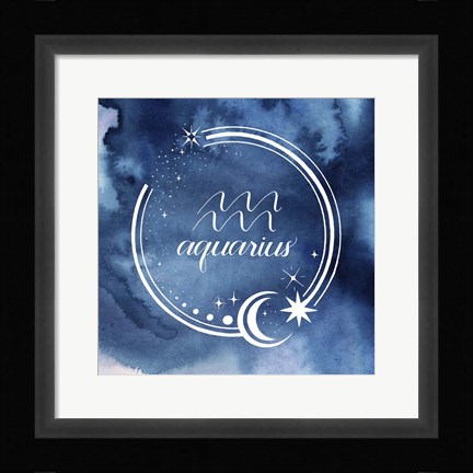 Framed Watercolor Astrology XI Print