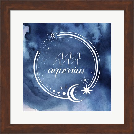 Framed Watercolor Astrology XI Print