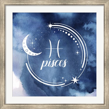 Framed Watercolor Astrology XII Print