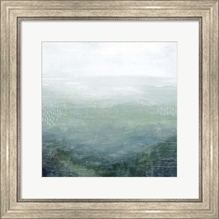 Framed Lighthouse Mist I Print
