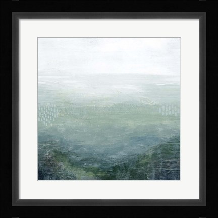 Framed Lighthouse Mist I Print