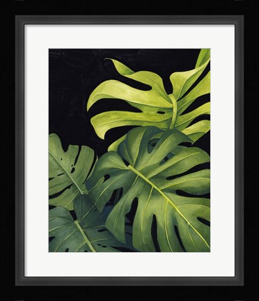 Framed Night Monsteras I Print