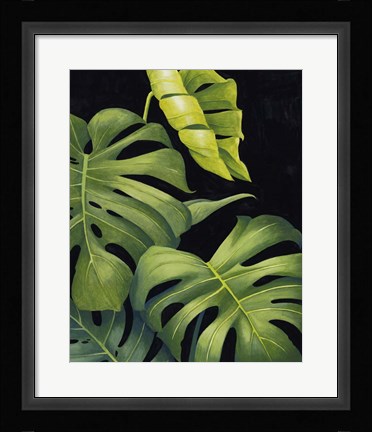 Framed Night Monsteras II Print