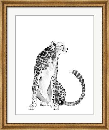 Framed Chrome Cheetah I Print