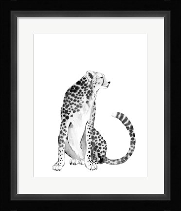 Framed Chrome Cheetah I Print