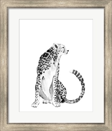 Framed Chrome Cheetah I Print