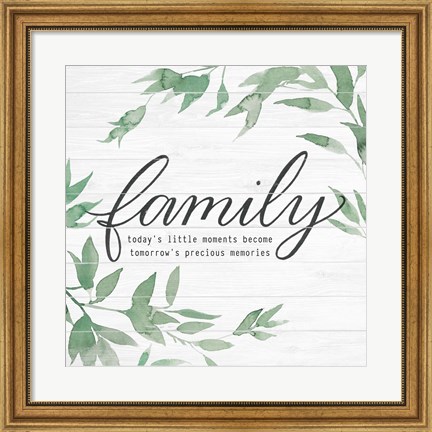 Framed Family on Shiplap I Print