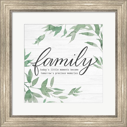 Framed Family on Shiplap I Print