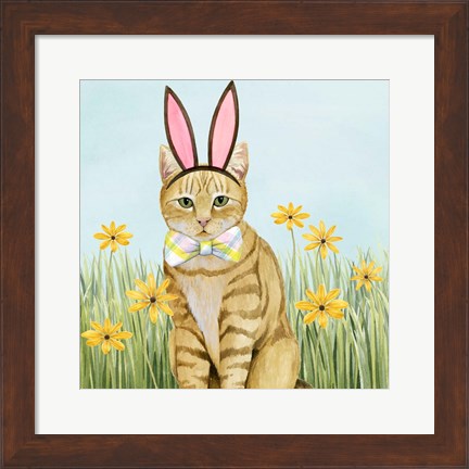 Framed Easter Cats IV Print