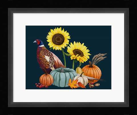 Framed Pheasant Harvest II Print