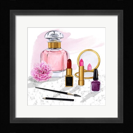 Framed Makeup Counter I Print