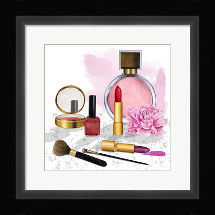 Framed Makeup Counter II Print