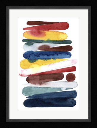 Framed Rainbow Strata I Print
