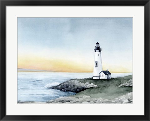 Framed Lighthouse Bay II Print