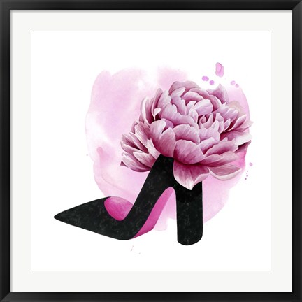 Framed Flower Heel I Print