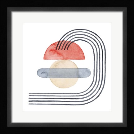 Framed Deco Sunrise I Print