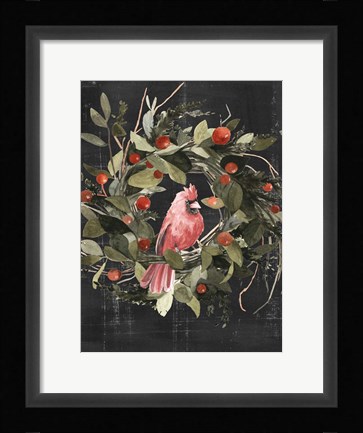 Framed Christmas Cardinal II Print