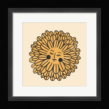 Framed Flower Face I Print
