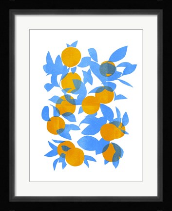 Framed Bright Tangerines I Print