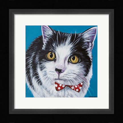 Framed Classy Cat I Print