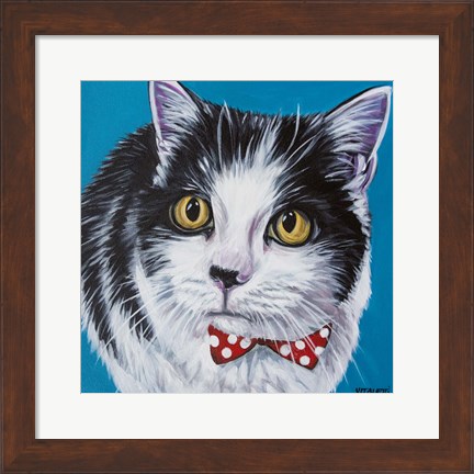 Framed Classy Cat I Print